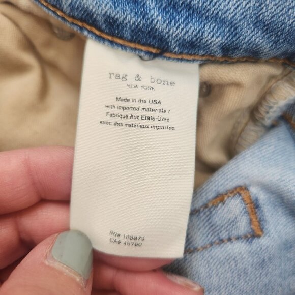 Rag & Bone Dre Capri Light Wash Skinny Jeans Denim Crop Women's 24 - Picture 9 of 12